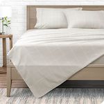 Bare Home Twin XL Sheet Set - College Dorm Size - Premium 1800 Ultra-Soft Microfiber Twin Extra Long Sheets - Double Brushed - Deep Pocket - Bed Sheets (Twin XL, Modern Plaid - Stone/White)