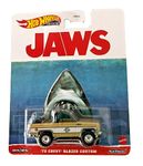 Hot Wheels JAWS From The Shark Movie Die Cast Model Car 1975 Chevy Blazer Custom Amity Police Scale 1:64 - Length 7 cm HKC24, White