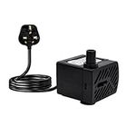 Mini Submersible Water Pump 180L/H 3W Aquarium Water Pump Ultra Quiet Fish Tank Water Pump Adjustable Water Flow Fountain Pump with 136CM Power Cord for Pond Hydroponics Statuary