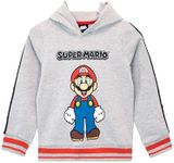 Super Mario Hoodie | Mario Boys Hoodie | Boys' Hoodies Grey 4-5 Years