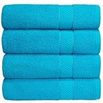 Casabella Luxury Pack Of 4 Bath Sheet 100% Egyptian Cotton Super Soft towel_Teal