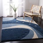 Naseeb Carpets Hundson Shag Collection Modern Trellies Non - Shedding for Living Room Bedroom Dinning Room and Enteryways Plus 2-inch Thick Area Rugs, 5x7 feet Light Blue/Mix