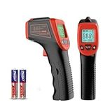 Infrared Thermometer Non-Contact Digital Laser Temperature Gun Color Display -58℉～1112℉(-50℃～600℃) with LCD Display - for Cooking/BBQ/Freezer/Pizza Oven(Red Upgrade)