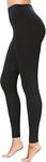 High Waisted Full Length Workout Not See Through Leggings Capri Shorts Soft Stretchy (Black, XXL)