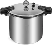 Barton Pressure Canner 22-Quart Capacity Pressure Cooker Built-in Pressure Gauge with (1) Rack, Aluminum Polished