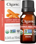 Cliganic Carrot Seed Essential Oil, 100% Pure Natural for Aromatherapy | Non-GMO Verified