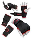 Pro training Boxing gel inner gloves Hand Wrap black Padded bandages mitts glove Boxing MMA Quick hand wraps fist protector (small/kids 9-12yrs)