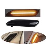 2X LED Front Fender Side Marker Lights Assembly Smoke Lens Turn Signal Lamp Compatible with 2011 2012 2013 2014 2015 2016 Mini Cooper R60 R61 Countryman Paceman (Smoke Lens)