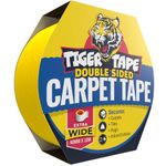 Tiger Tape® Wide Double Sided Carpet Tape | Reinforced Fibre Glass Tiger Technology | Safe for Hard Floors, secures Rugs, Tiles & Carpets. Avoids the use of Sprays, Staples or Glues