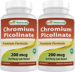Best Naturals Chromium Picolinate 200 mcg 240 Tablets (240 Count (Pack of 2))