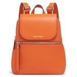 Calvin Klein Reyna Novelty Key Item Flap Backpack, Mandarin, One Size