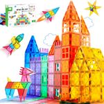 UREC Magnetic Tiles Kids Toys STEM Magnet Toys Kids Games Magnetic Blocks Building Toys Preschool Learning Sensory Montessori Toys for 3+ Year Old Boys and Girls, Sturdy Toddler Toys