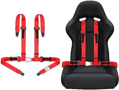 Yakitoko Universal 4 point Safety Harness Set 2inch Fits Go Kart,UTV,ATV,Racing Red