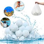 Naisidas 3.08lbs Blue Pool Filter Balls for Sand Filters, Filter Media for Swimming Pool, Reusable Eco-Friendly Filter Balls for Pool Instead of Sand (Equals 100lbs Pool Filter Sand)