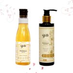 La Belle Herbal Hair Oil and Shampoo Combo | Healthy Shine To Hair | Promote Hair Growth | 200ml | Aloevera | Hibiscus | Amla | Shikakai | Reetha | Brinraj | Onion oil | Sun flower | jojoba |