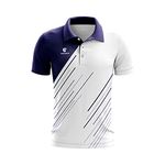 TRIUMPH Cricket Jesery for Men Cricket Tournament Shirt | New Pattern Polo Neck Cricket Supporter T-Shirt for Boy Cricket Team Sports Club Jersey Clothes Size L
