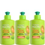 Garnier Fructis Fresh Sleek & Shine Shampoo, Condition + Leave-In Conditioning For Dry Hair Type Cream Kit, 904.95 Millilitre