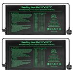 RC SLL Seedling Heat Mat 10" x 20.75",Waterproof Plant Hydroponic Heating Mat for Seed Starting,Plant Germination and Reptile with Power-Off Protection（2 Pack）