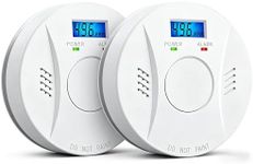 Smoke Detector and Carbon Monoxide Detector Co2 Detector Battery Powered with Test/Reset Button 2 Pack