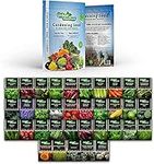 Vegetable Seeds - Set of 35 Assorted Non-GMO Vegetables & Herb Seedlings - Starter Variety Mix for Indoor & Outdoor Gardening