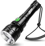 PFSN Scuba Diving Torch Rechargeable - 3000 Lumens Dive Torch, 150M Underwater Flashlight Waterproof, 400m Long Throw Spot & Wide Beam Dive Light with 3 Mode Best for Submersible Snorkeling, Caving