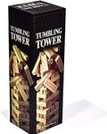 Traditional Wooden Extra Large Tumbling Tower Block Game in a Gift Box, Great Family Fun Entertainment, Classic Children's Stacking Game, Promotes Accuracy and Tactics (Luxury Tower Blocks Game)