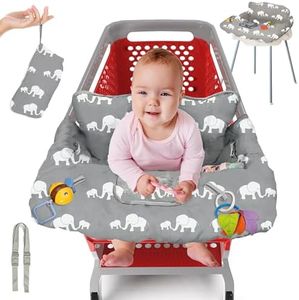Shopping Cart Cover for Baby PILLANI, High Chair Cover for Restaurant Seat, Grocery Cart Cover for Baby Girl and Boy, Cotton Buggy Covers for Babies, Toddler Shopping Cart Cover