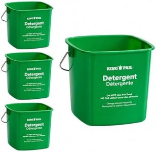 Green 8 Quart or 2 Gallon Solution Plastic Cleaning Bucket | 4 Pack