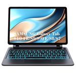 CHESONA Magic Keyboard for Samsung Galaxy Tab S10 FE/S9 FE 5G 10.9-inch & S9/S8/S7 11-inch, Floating Cantilever Stand, LED Backlit & Smart Touchpad, Pencil Holder & Visible Battery Screen, Black