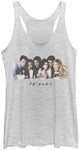 Warner Bros. Friends Milkshakes Women's Racerback Tank Top, White Heather, X-Small