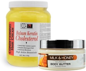 MODA Cholesterol Hair Cream 64 Oz + ORIGEM Body Butter 8 Oz – Deep Conditioning Hair Treatment & Ultra-Hydrating Body Moisturizer – Nourish, Repair & Restore Hair and Skin Naturally