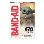 Band-Aid Brand Adhesive Bandages for Minor Cuts & Scrapes, Wound Care Featuring Star Wars The Mandalorian Characters for Kids and Toddlers, Assorted Sizes 20 ct