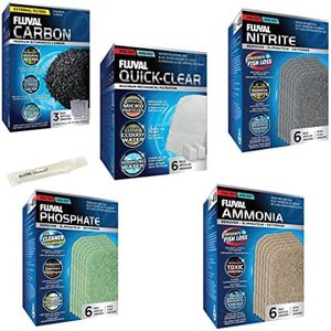 Inland Seas Fluval 306/307 406/407 Canister Filter Monthly Maintenance Kit Plus Bundle (6 Items)