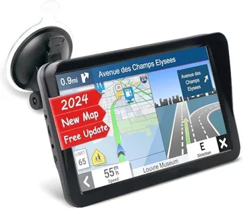 GPS Navigation for Car, Latest 2024 Map,9 inch Touch Screen Real Voice Spoken Turn-by-Turn Direction Reminding Navigation System for Cars, Vehicle GPS Satellite Navigator with(Free Lifetime Updates)