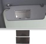 Car Sun Visor Panel Trim Cover Sticker for Honda Pilot 2015-2019, Car Visor Makeup Mirror Panel Trim Cover, Carbon Fiber (Black)