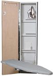 Iron-A-Way ANE-46-L Ironing Center - 46" Built in Swiveling Ironing Board and Cabinet - Left Hinged Door - Flat Wood