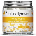 NaturallyMum - Wild Yam Cream for Hormone Balance for Women [Natural] - Support for Womens Perimenopause & Menopause - Wild Yam Balancing Cream - Wild Yam Hormone Cream for Women - Honey - Made in UK