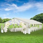 PHI VILLA 40'x20' Outdoor Heavy Duty Party Tent Large Commercial Canopy Wedding Event Shelter with Removable Sidewalls & 7 Storage Bags for Patio Outdoor Garden Events, White