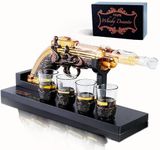 VYLPM Gun Whisky Decanter Set with 4 Shot Glasses,Cool,Unique Gifts for Men Dad Boyfriends,Liquor Gun Decanter Set A Great Addition to Home Bar,Gun Liquor Dispenser Fun Conversation Starter