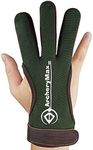 ArcheryMax Archery Gloves Practice Shooting Hunting Leather Three Finger Protector for Youth Adult Beginner