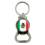 Graphics and More Mexico Mexican Flag Bottle Cap Opener Keychain (KB0531)