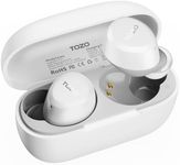 TOZO A1 2024 New Upgraded Wireless Earbuds, Bluetooth 5.3 in Ear Headphones Light-Weight, Support APP EQ Setting, Stereo Sound Headset Longer Playback with Charging Case Waterproof,White