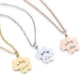 Dainty Custom Paw Necklace, Small P