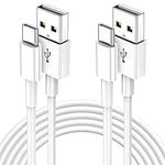 Catchke White Pack Of 2, 4 FT USB C Cable 5A Fast Charge, USB A to Type C Charger Cord Support USB 2.0 480Mbps Data Transfer Compatible with Galaxy S10 S9 Plus S21, Note 10 9, USB A Charger/USB-C