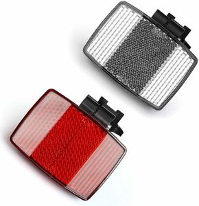 VICDUEKG 2 Pcs Bike Front and Rear Reflectors, Bicycle Wheel Spoke Reflectors Kit, Mountain Bike Safety Warning Reflectors Accessories for Handlebar and Seatpost, Night Riding