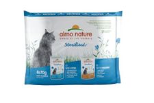 almo nature Functional Sterilised Wet Cat Pouch Multipack 6x70g, clear