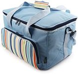 Greenfield Collection - 30L Foldable Cooler Bag, Lightweight Insulated Lunch Bag; Perfect Summer Beach Bags, Cool Bags Large for Beach, Camping and Picnics in Sky Blue