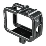 TELESIN Aluminum Case Metal Cage Protective Frame Housing for GoPro Hero 12 11 10 9 Black, Fits for Go Pro When ND CPL Lens Filter Max Lens Mount on, with Cold Shoe Connect to Video Light Microphone