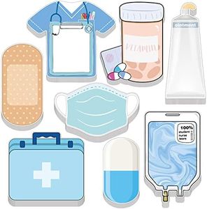 8 Pack Mini Funny Nurse Sticky Notes Nursing Student Essentials School Nurse Gifts Nurse Stationary Sticky Notes Booklet Self Stick Note Pads for Hospital School Nurse Supplies