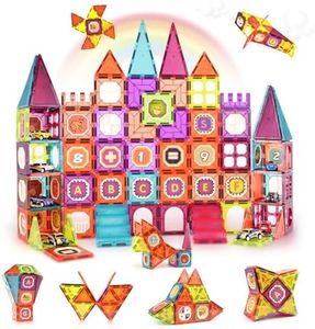 Gavgroom Bloques Magneticos Construccion Niños 95 Piezas 3D Juego Construcción Magnético Niños, Piezas Magneticos Niños Regalos Creatividad Stem, Juguetes Educativos Regalos para 3 Años+